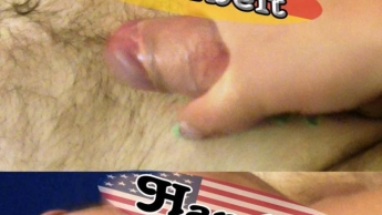 Abgewichst in Nahaufnahme