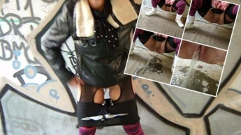 Angesoffen im Hauseingang gepisst