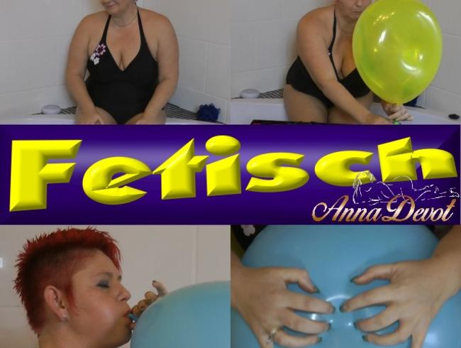 Ballon Session in der Wanne