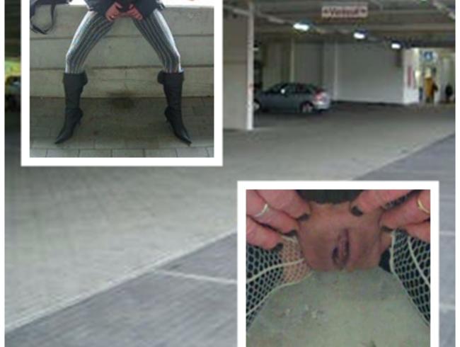 In Stiefel+Nylons NS im Parkhaus