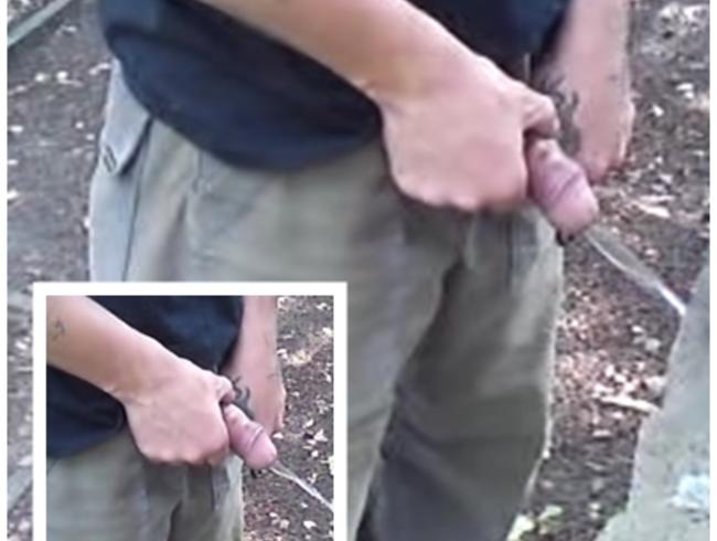 Piercingschwanz pisst ab