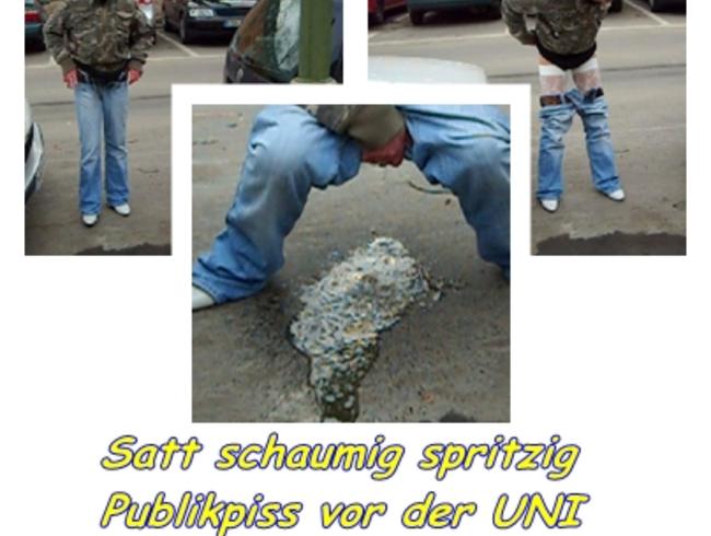 Publikpiss vor der UNI