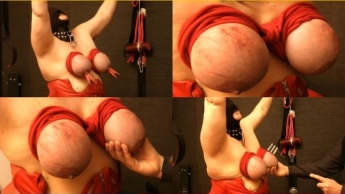 Titten #abgebunden und #gestriemt