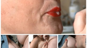 Tittenfick und Blowjob und alles in den Mund