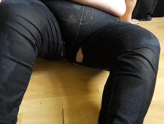 Wichsflecken Jeans eingepisst