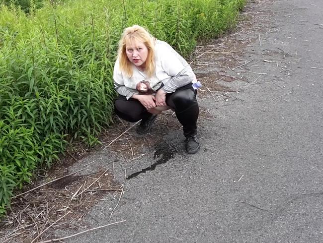 gestrullert auf dem Rastplatz