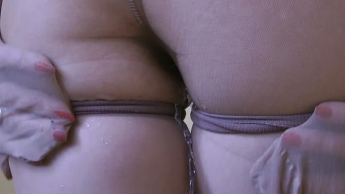 komplett in nylon nur mit BH:-)))