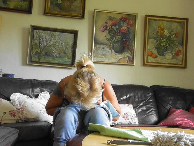 so richtig nass geschwitzt