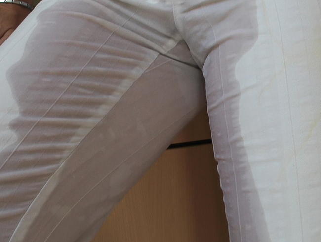 verdammt verpisste weiße jeans