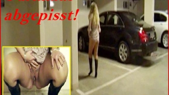Im Parkhaus abgepisst!