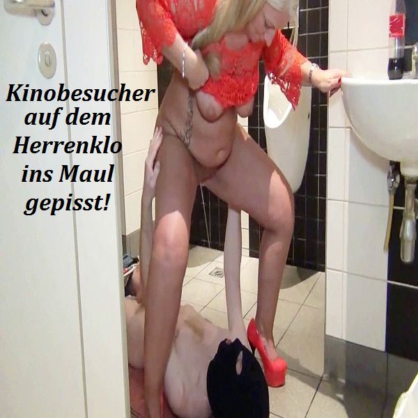 Kinobesucher auf dem Herrenklo ins Maul gepisst!