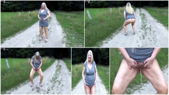 Outdoor, geil abgepisst, neben der Autobahn!