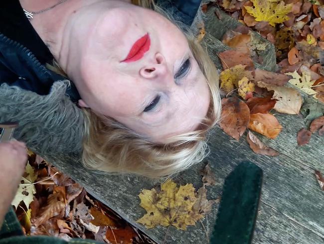 Parkbank Schlampe angepisst