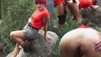 Auf dem Aussichtsfelsen gefickt