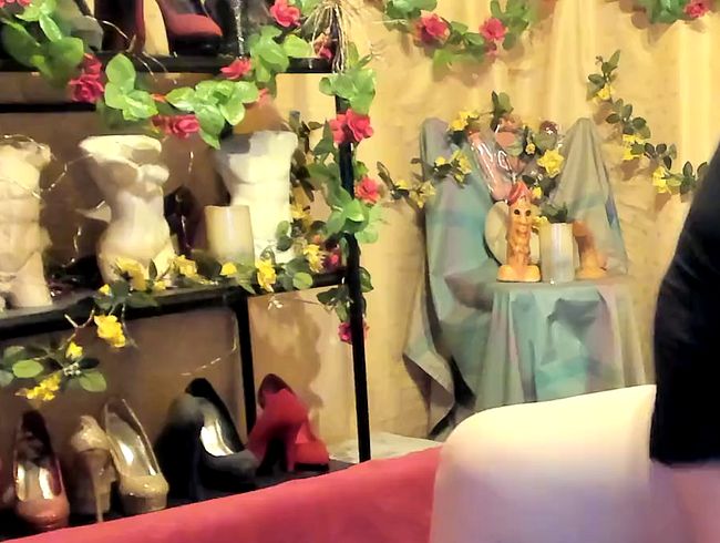 Gummischürze , Gummistiefeln , Gummiuntelage mit feuchte Möse